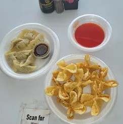 Pan-fried pork pot stickers — appetizer at China Dragon, Concordia MO